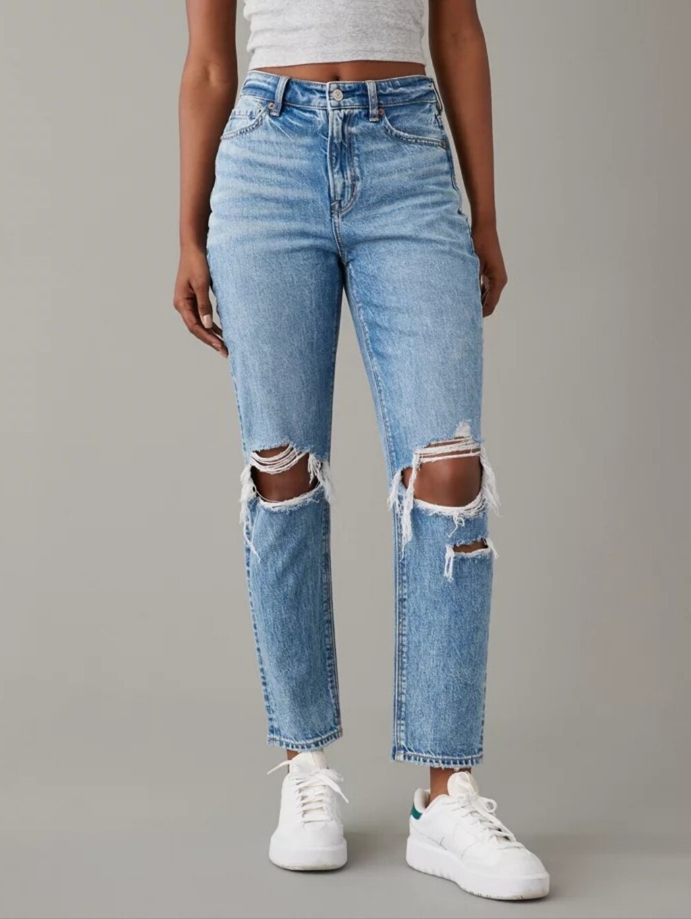 American Eagle Outfitters Strigid Ripped Mom Jean